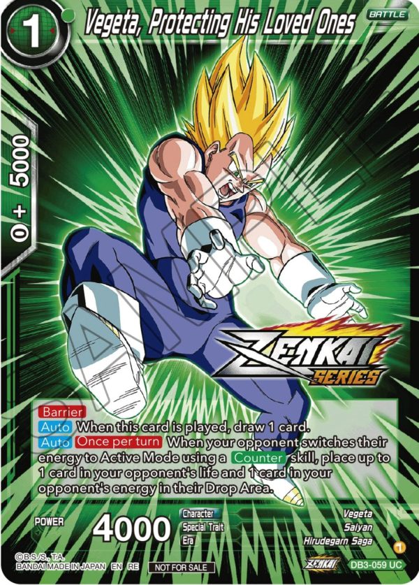 Vegeta, Protecting His Loved Ones (Event Pack 12) (DB3-059) [Tournament Promotion Cards] Online Hot Sale